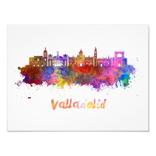 Foto Valladolid skyline in watercolor (Frente)