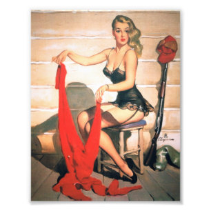 Foto Vamos Caçar - Arte Pin-up Vintage