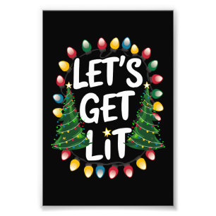 Foto Vamos Ficar Bêbados Camisa Engraçada de Natal Luze