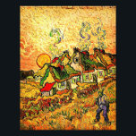 Foto Van Gogh - Algodão Atingido à Luz do Sol<br><div class="desc">Cottages achatados no Sol,  pintura de belas artes vindas de Vincent van Gogh</div>