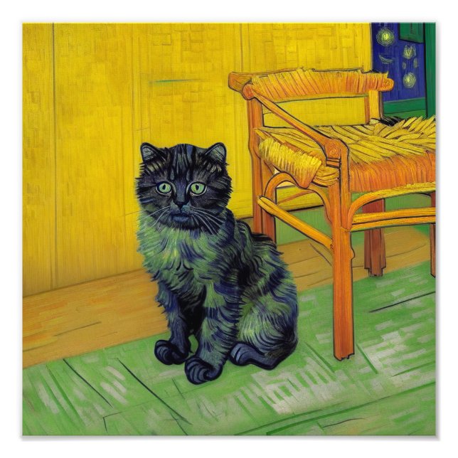 Foto Van Gogh Black Cat (Frente)
