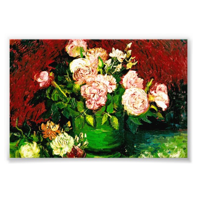 Foto Van Gogh Bowl com Peonies e Rosas (Frente)