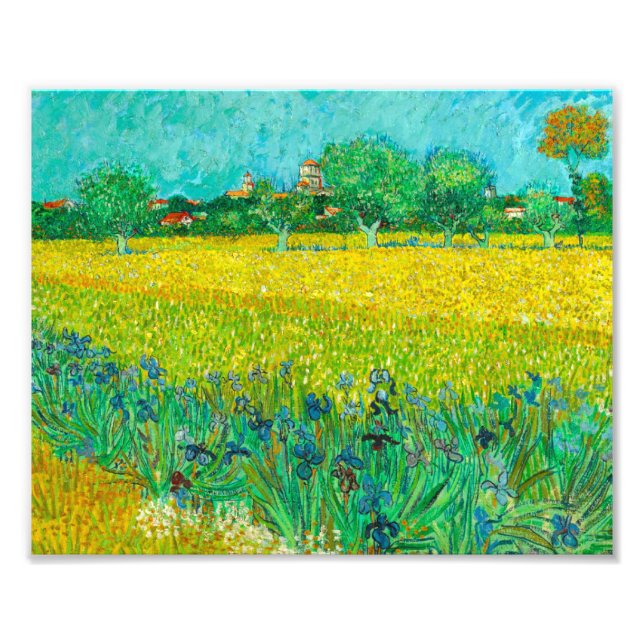 Foto Van Gogh Field com Irrises Perto de Arles (Frente)