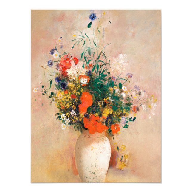 Foto Vase de Flores por Redon Poste-Impressionista (Frente)