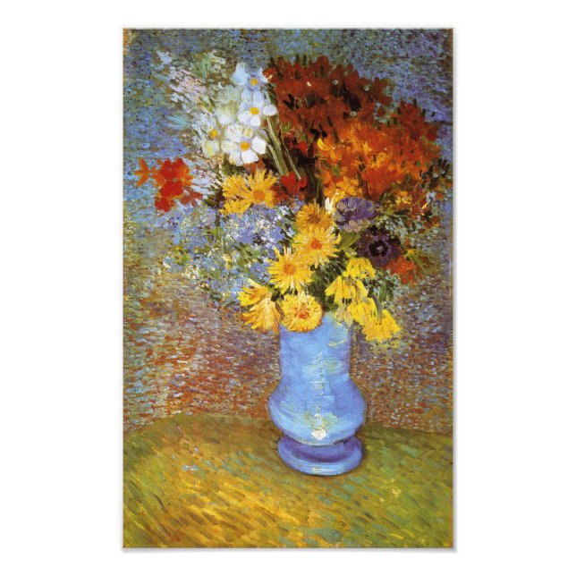 Foto Vaso com margaridas e anêmonas - Van Gogh (Frente)