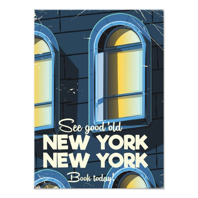 Foto Veja o pôster de viagem do Bom e Velho Nova York (Frente)