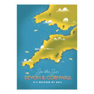 Foto Veja o Sol - Devon & Cornwall pôster de viagem.
