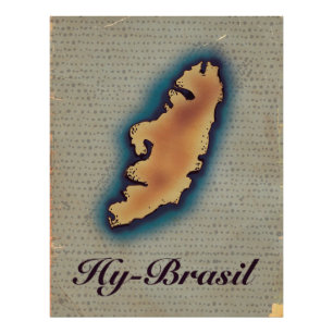 Foto Velho Mapa Mitológico Hy-Brasil