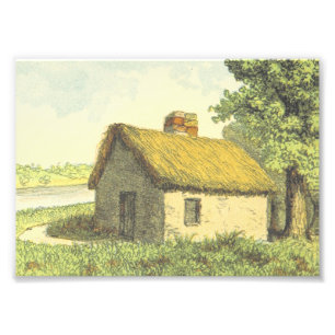 Foto Velho, vintage, casa de campo rústica com um
