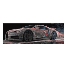 Foto Velocidade Fluida | Arte Automobilística (36" x 12