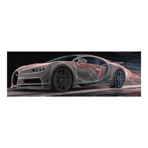 Foto Velocidade Fluida Arte Automobilística (36" x 12