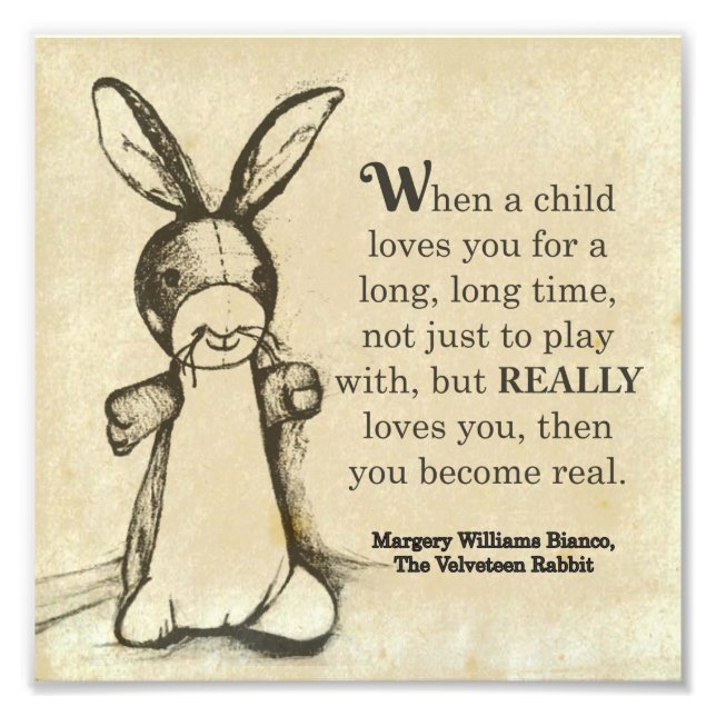 Foto Velveteen Rabbit Book Cote Wall Art (Frente)