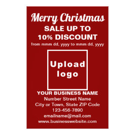 Foto Venda de Natal de Negócios no Red Photo Paper