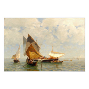 Foto Veneza, barco de pesca na lagoa 