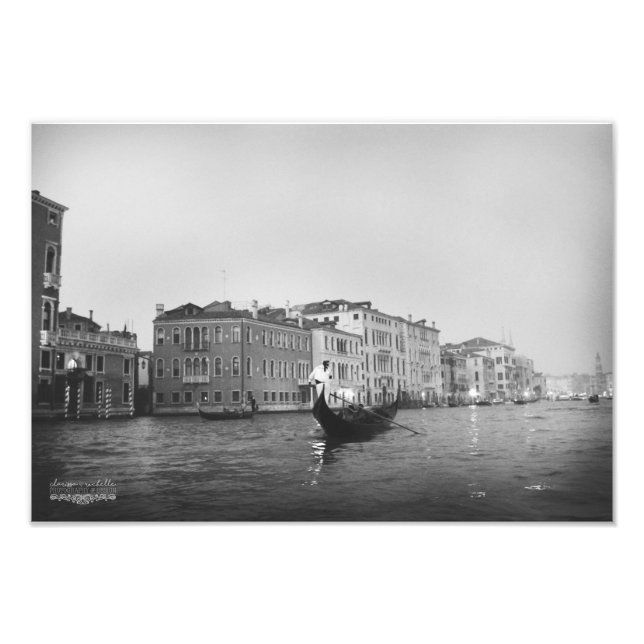 Foto Veneza em preto e branco (Frente)