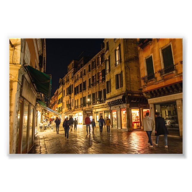 Foto Veneza Romântica à Noite (Frente)