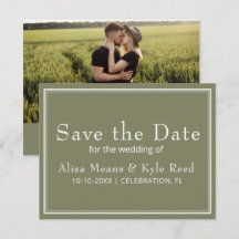 Foto verde minimalista de borda moderna Salve a da