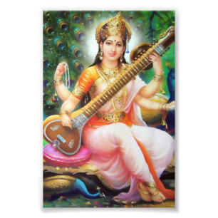 Foto Versão 1 do impressão de Saraswati (4" x 6") -