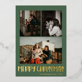Foto Vertical 3 Verde de Natal Simples | DOURADO