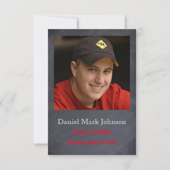 Foto vertical - Anúncio de graduação 3x5 (Frente)