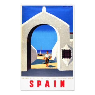Foto Viagem do pescador da espanha do vintage