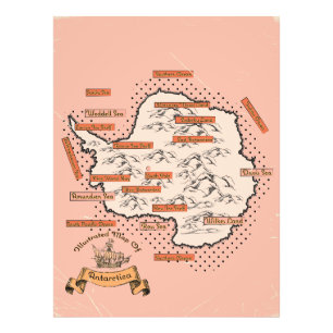 Foto Viagem mapa ilustrado Antártico