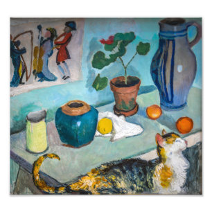 Foto Vida Estática com Gato   Auguste Macke  