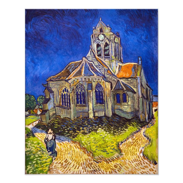 Foto Vincent van Gogh - A Igreja em Auvers (Frente)