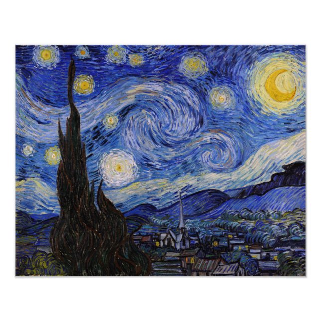 Foto Vincent Van Gogh - A Noite Estrelada (Frente)