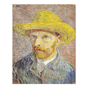 Foto Vincent van Gogh - Autorretrato com Chapéu de Palh