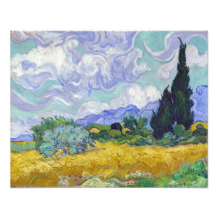Foto Vincent Van Gogh - Campo de Trigo com Cipras