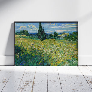 Foto Vincent Van Gogh, Campo de Trigo Verde com Cypress