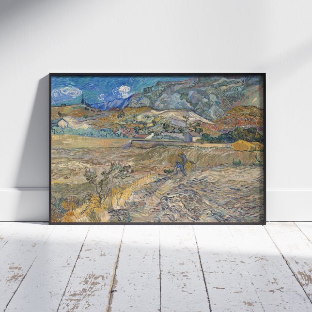 Foto Vincent Van Gogh, campo fechado com camponês (Criador carregado)