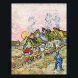 Foto Vincent van Gogh - Casas e Figura<br><div class="desc">Casas e números / Algodão achatado na Reminiscência do Sol do Norte - Vincent van Gogh,  1890</div>