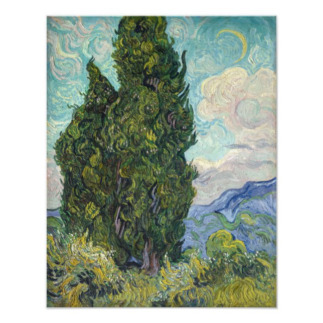 Foto Vincent van Gogh - Ciprestes (Frente)