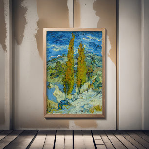 Foto Vincent Van Gogh, Dois Poplars nos Alpilles