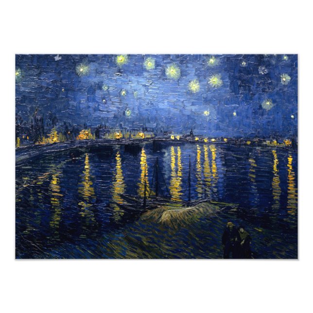 Foto Vincent van Gogh está na Noite Estrelada do Ródano (Frente)