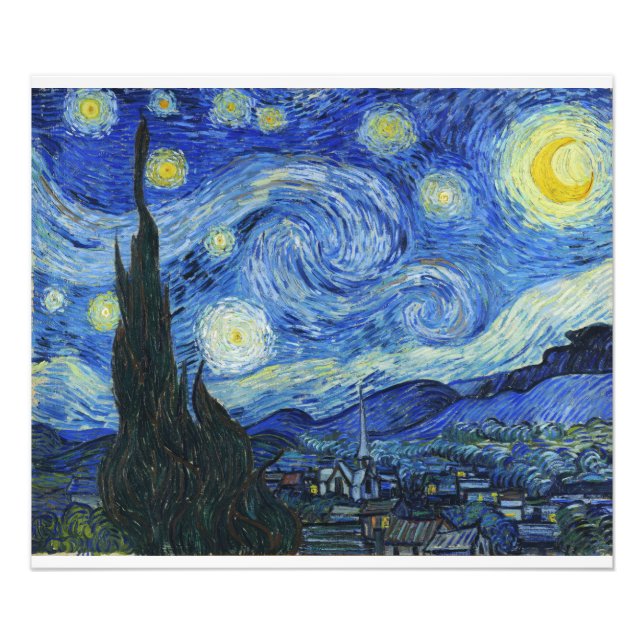 Foto Vincent Van Gogh - Noite Estrelada (Frente)