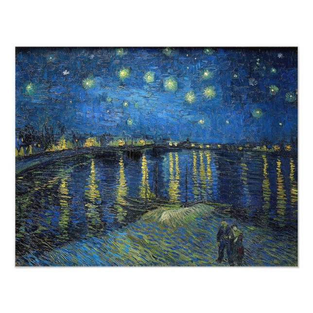 Foto Vincent van Gogh - Noite Estrelada sobre o Ródano (Frente)