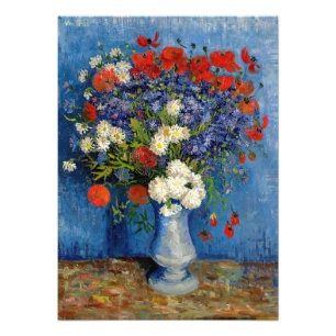 Foto Vincent van Gogh - Vase com Cornflower e Poppies