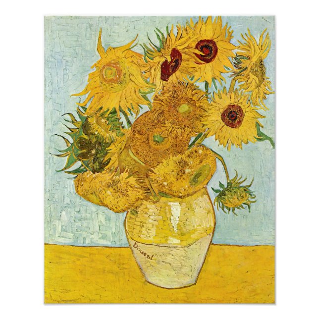 Foto Vincent Van Gogh - Vase com Doze Girassóis (Frente)