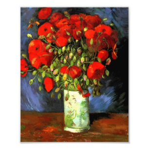 Foto Vincent Van Gogh Vase Com Poppies Vermelhos Arte F