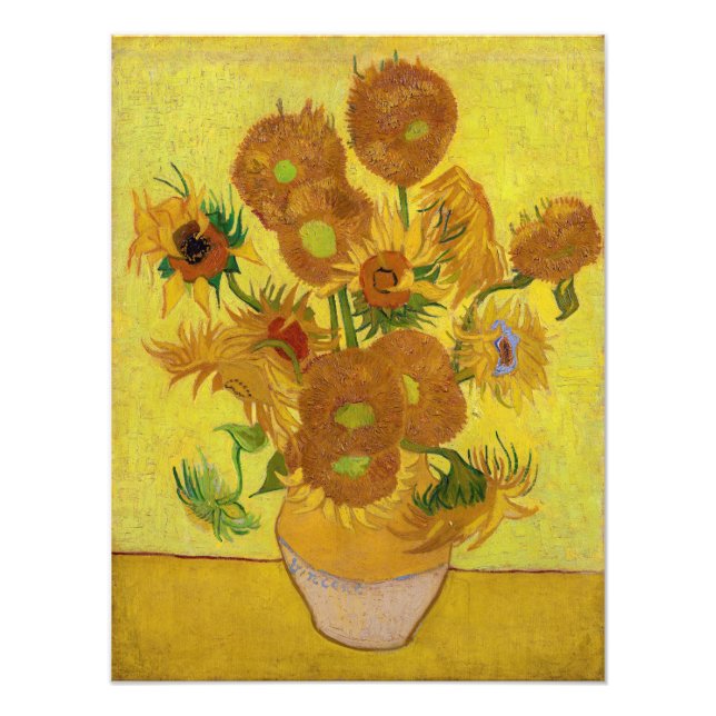 Foto Vincent van Gogh - Vase com Quinze Girassóis (Frente)