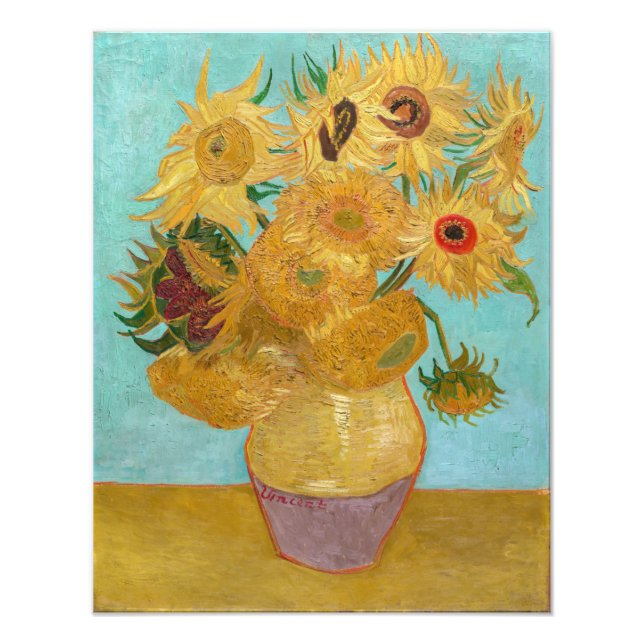 Foto Vincent Van Gogh - Vaso com Doze Girassóis (Frente)