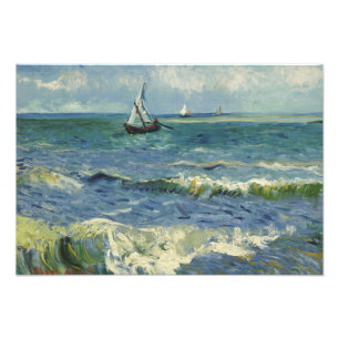 Foto Vincent van Gogh - Vista marinha perto de Les Sain