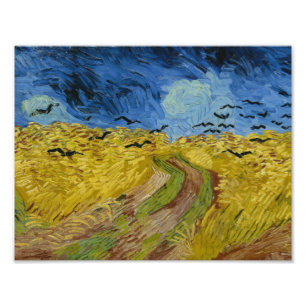 Foto Vincent van Gogh - Wheatfield com Crows