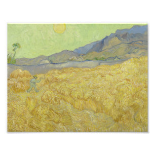 Foto Vincent van Gogh - Wheatfield com um Ceifador