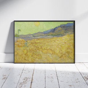 Foto Vincent Van Gogh, Wheatfield Com Um Ceifador