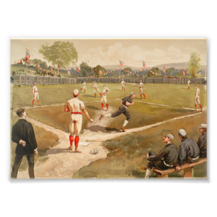 Foto Vintage 1800s Jogo Baseball