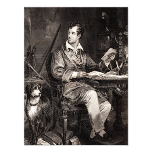 Foto Vintage 1800s Lord Byron Retrait Poeta Vitoriano